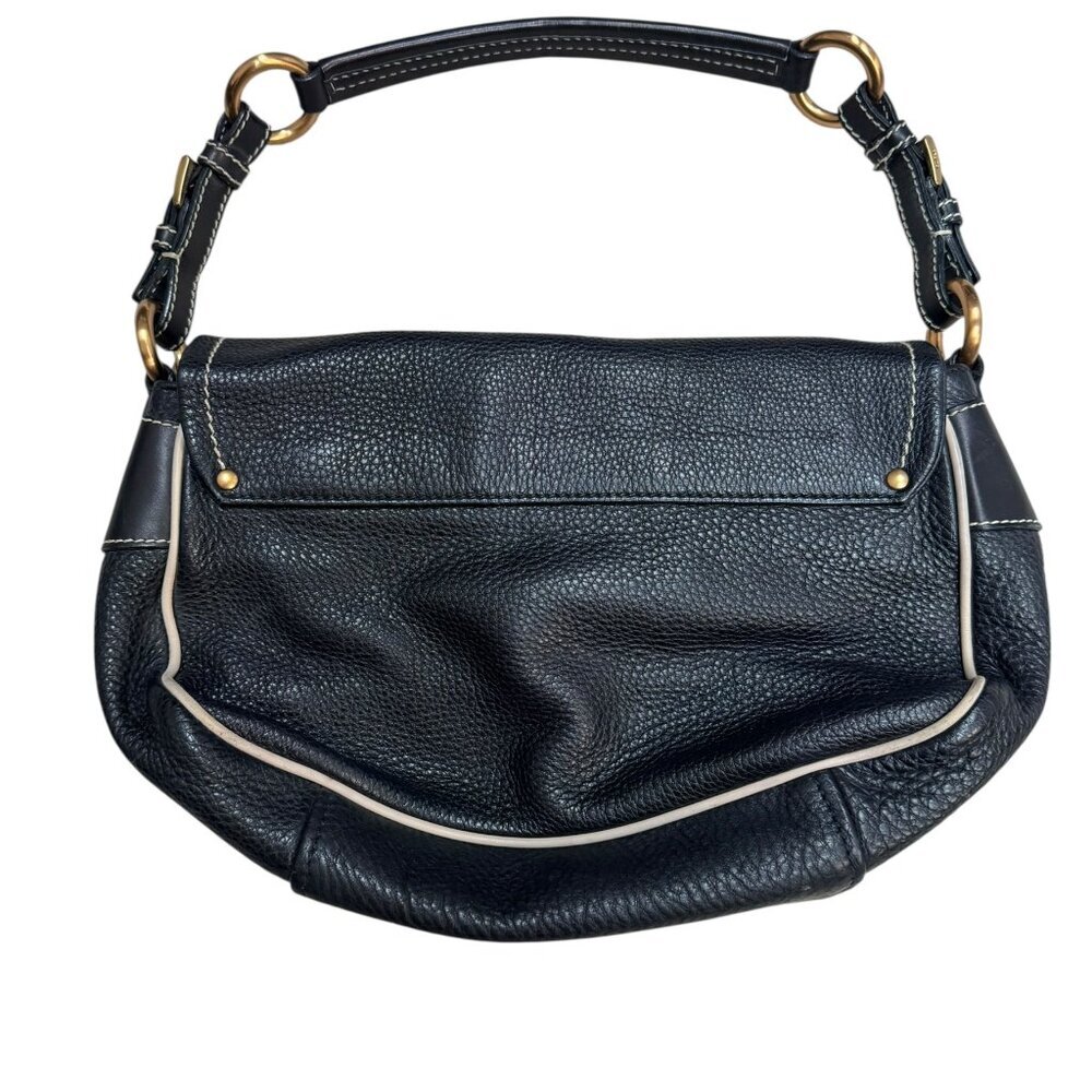 Prada Vitello Daino BR2668 Black Deerskin Leather Shoulder Bag Vintage EUC - Picture 2 of 6